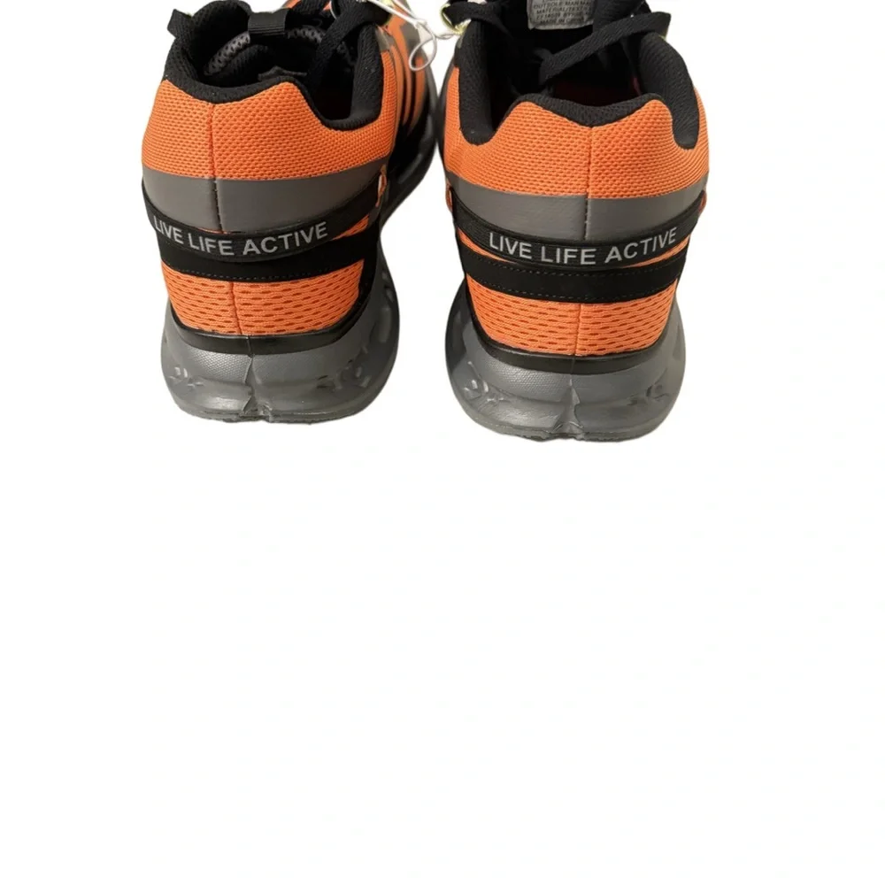 RBX Vibrant Orange and Gray Sneakers